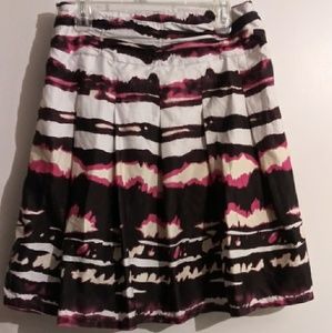 Watercolor Printed Midi Skirt